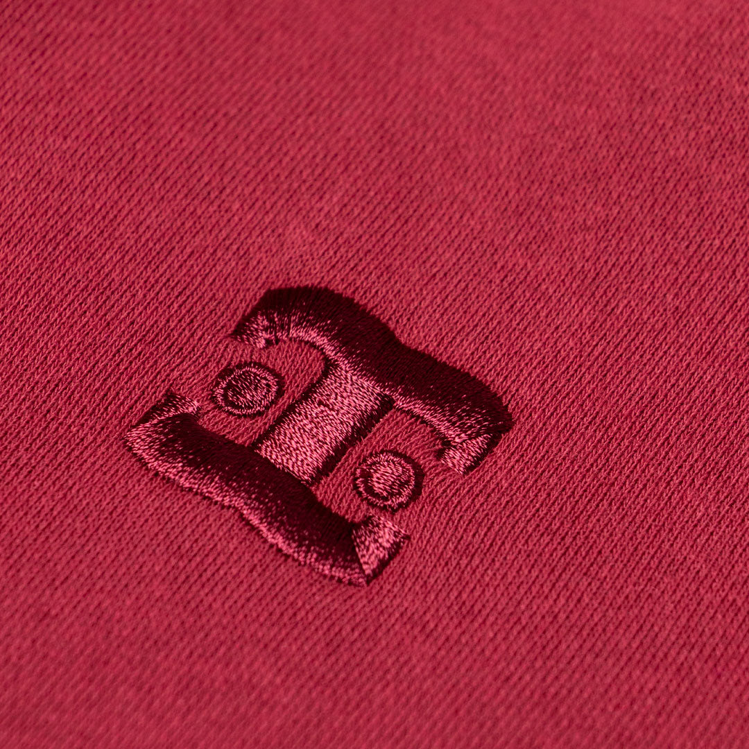 THE BYE PRODUCT: ZIP-UP HOODIE (MAROON GHOST)