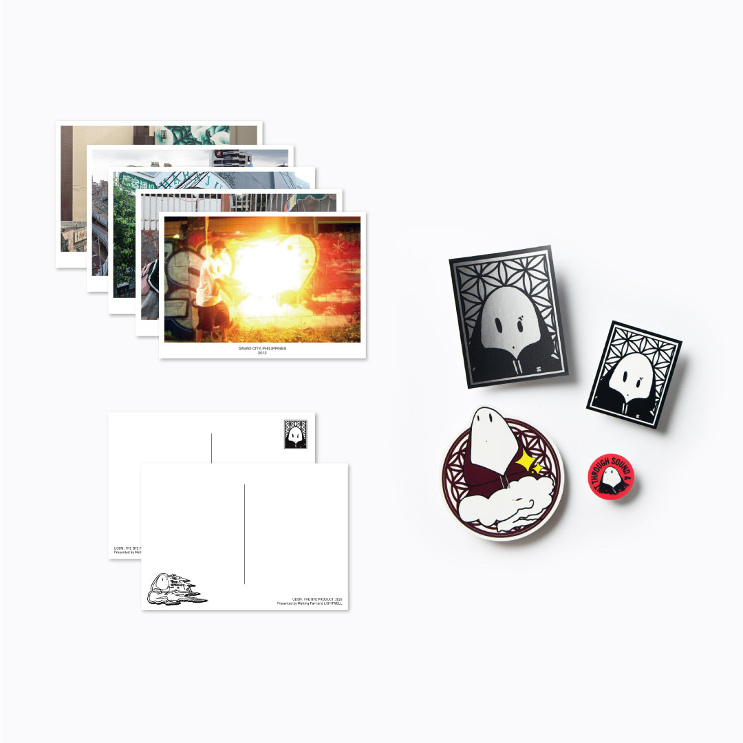 THE BYE PRODUCT: POSTCARD/STICKER SET